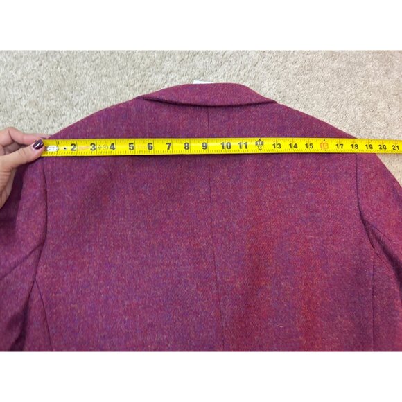 NWT Talbots 100% Wool Blazer Jacket Cranberry Crest Buttons Made in USA 16 - Picture 16 of 16
